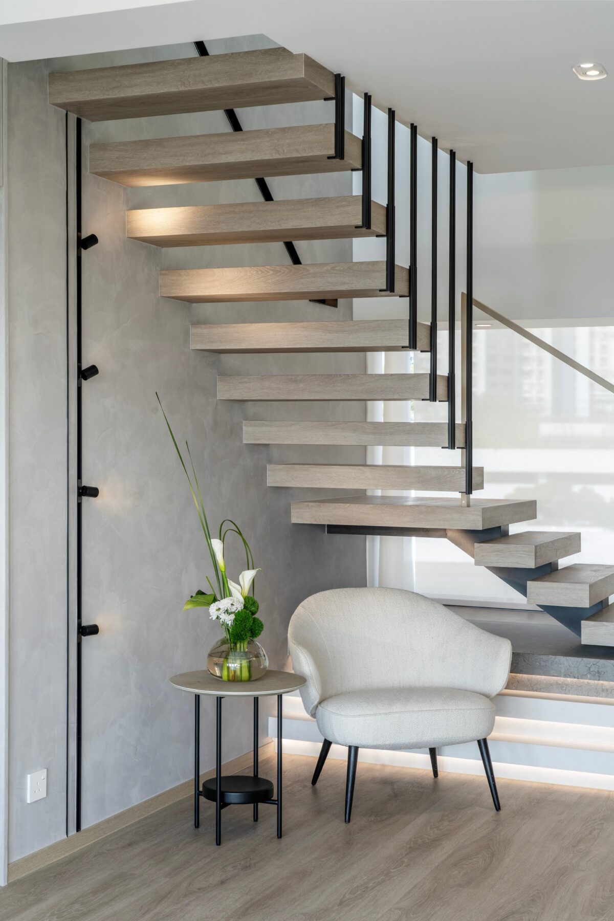 New Territories Duplex with a Floating Staircase, by Vogue Hong Kong